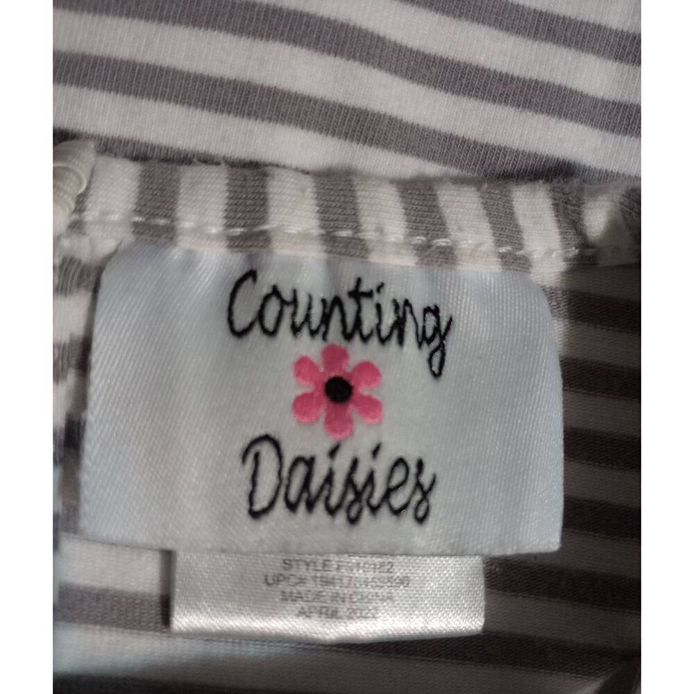 Counting Daisies Dress Girls 6 Halloween Ghost Gray White - Picture 5 of 7